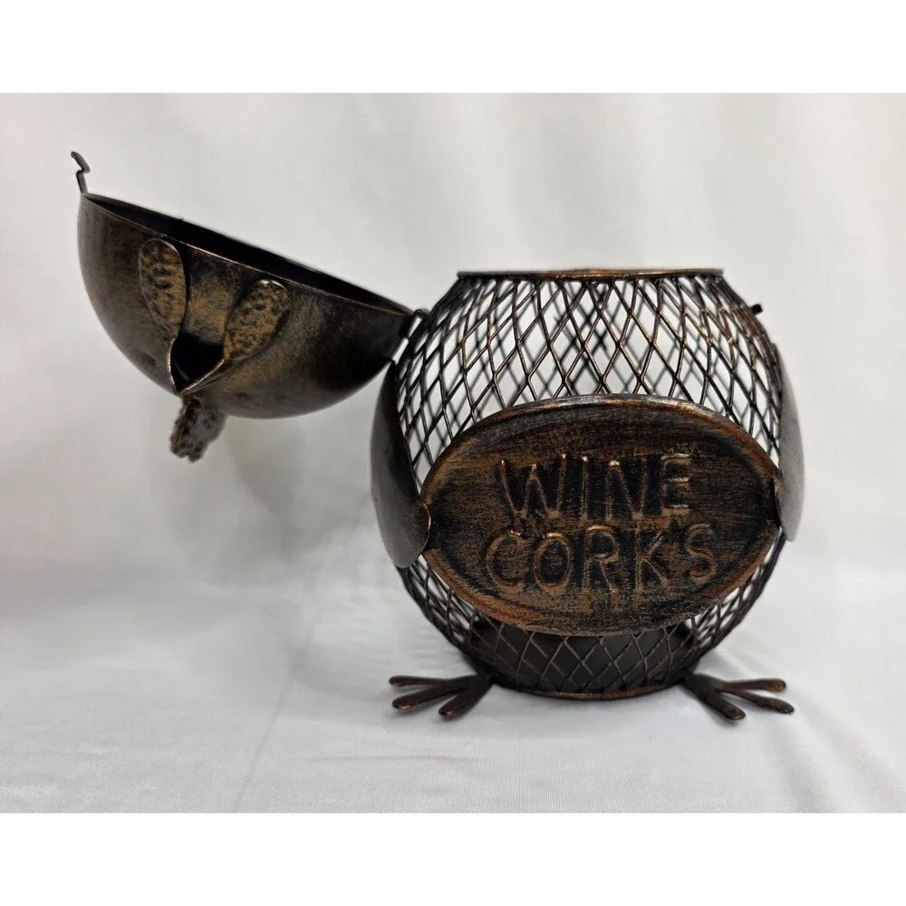 True Gobble Hen Cork Holder Metal Chicken Wine Cork Holder Rustic Farmhouse